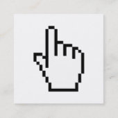 COMPUTER HAND POINTER / MOUSE CURSOR VIERKANTE VISITEKAARTJE (Voorkant)