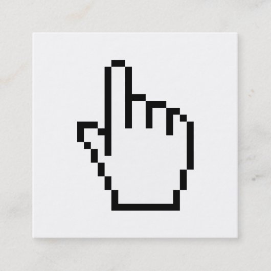 COMPUTER HAND POINTER / MOUSE CURSOR VIERKANTE VISITEKAARTJE (Voorkant)