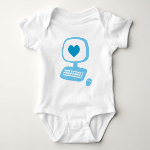 Computer Heart Baby T-Shirt