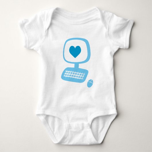 Computer Heart Baby T-Shirt (Voorkant)
