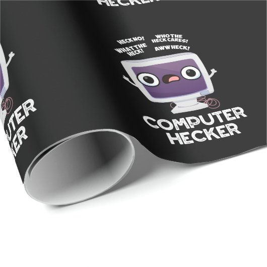 Computer Hecker Funny Hacker Pun Dark BG Cadeaupapier (Rol Hoek)