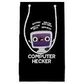 Computer Hecker Funny Hacker Pun Dark BG Klein Cadeauzakje (Voorkant)