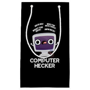 Computer Hecker Funny Hacker Pun Dark BG Klein Cadeauzakje
