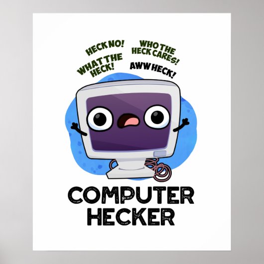 Computer Hecker Funny Hacker Pun Poster (Voorkant)