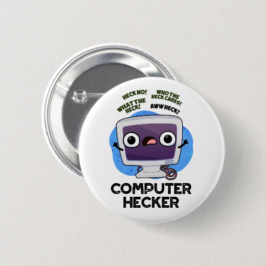 Computer Hecker Funny Hacker Pun Ronde Button 5,7 Cm (Voorkant /achterkant)