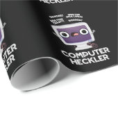 Computer Heckler Funny Hacker Pun Dark BG Cadeaupapier (Rol Hoek)