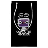 Computer Heckler Funny Hacker Pun Dark BG Klein Cadeauzakje (Voorkant)