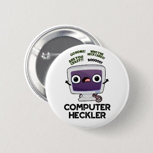Computer Heckler Funny Hacker Pun Ronde Button 5,7 Cm (Voorkant /achterkant)
