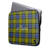 Computer Hoesjes -HAMbyWG Green Plaid Laptop Sleeve (Voorkant Links)