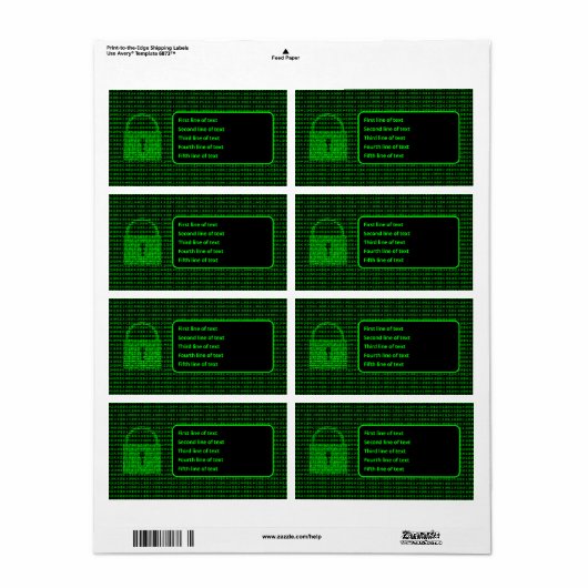 Computer & Info Beveiliging Cyber Services Hangslo Etiket (Full Sheet)