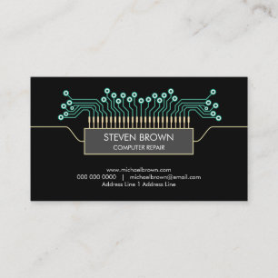 Computer ingenieur Wetenschap Printplaat Code Visitekaartje