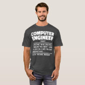 Computer ingenieur zelfspot techniek Funny T-shirt (Voorkant volledig)