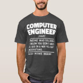 Computer ingenieur zelfspot techniek Funny T-shirt (Voorkant)