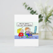 Computer Internet kan geen spam kinder Kerstman Feestdagenkaart (Staand voorkant)