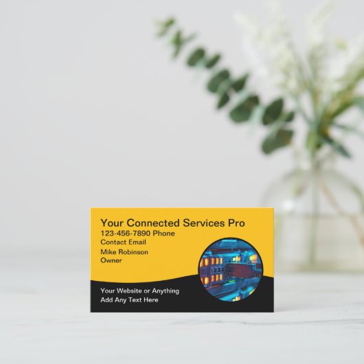 Computer Internet Networking Services Visitekaartje (Staand voorkant)