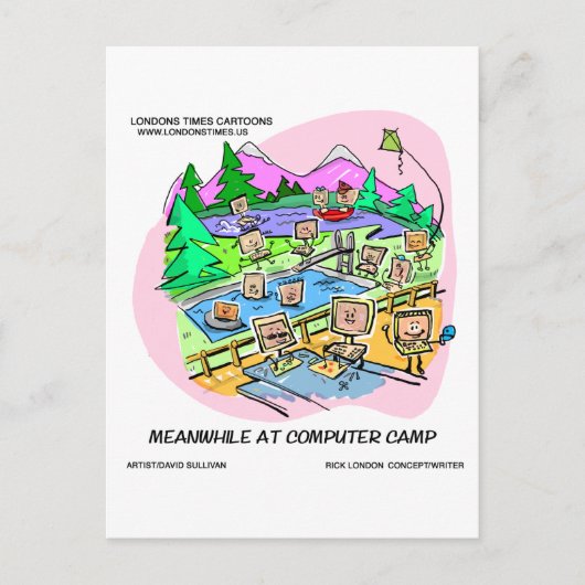 Computer Kamp Grappige T-shirts Mokken Cadeaus Enz Briefkaart (Voorkant)