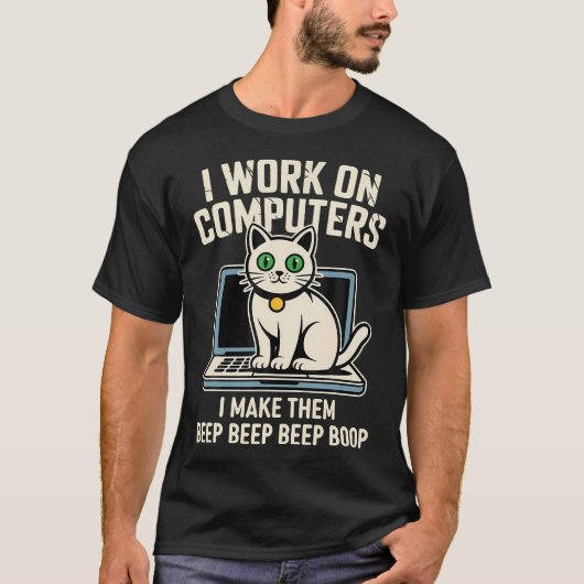 Computer Kat Codeur T-shirt (Voorkant)