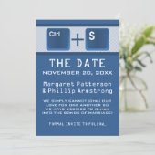 Computer Key Control Save the Date, blauw Save The Date (Staand voorkant)