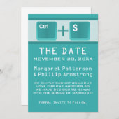 Computer Key Control Save the Date, Blauwgroen Save The Date (Voorkant / Achterkant)