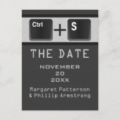 Computer Key Control Save the Date Briefkaart, Gre Aankondigingskaart (Voorkant)