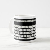 Computer Keyboard Art Fun Koffiemok (Voorkant links)