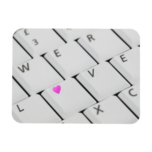 Computer Keyboard Love Letters Magneet (Horizontaal)