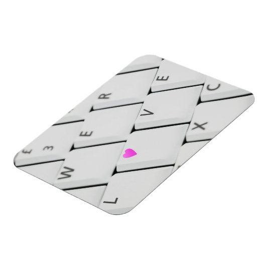 Computer Keyboard Love Letters Magneet (Linkerzijde)