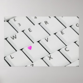 Computer Keyboard Love Letters Poster
