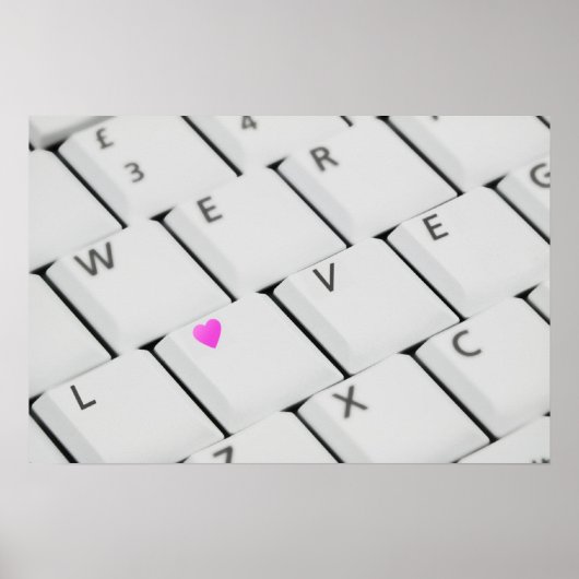 Computer Keyboard Love Letters Poster (Voorkant)