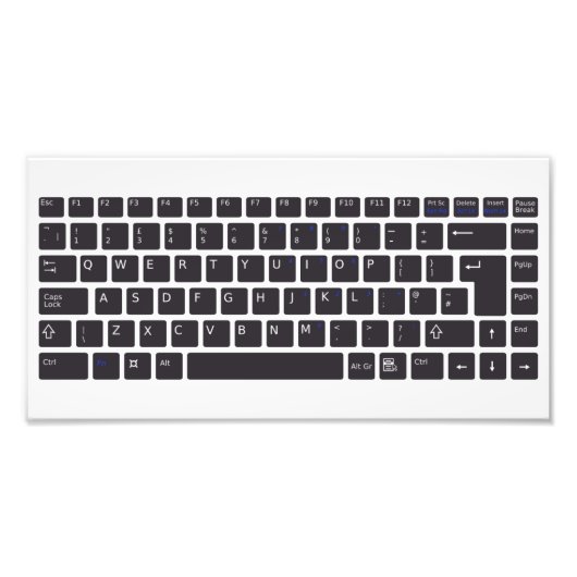 Computer Keyboard-Poster Foto Afdruk (Voorkant)