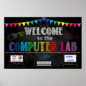 Computer Lab School-teken Poster (Voorkant)