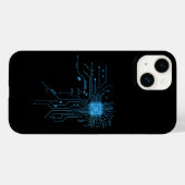 computer leraar gift circuit board CPU Chip Case-Mate iPhone Case (Achterkant (horizontaal))