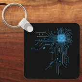 computer leraar gift circuit board CPU Chip Sleutelhanger (Voorkant)