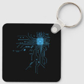 computer leraar gift circuit board CPU Chip Sleutelhanger (Achterkant)