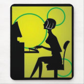 Computer Liefde Mousepad Muismat (Voorkant)