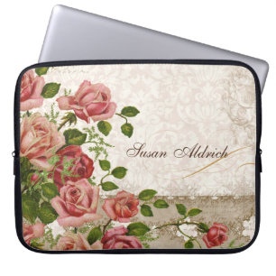 Computer met persoonlijke naam, Trellis Roos  Laptop Sleeve