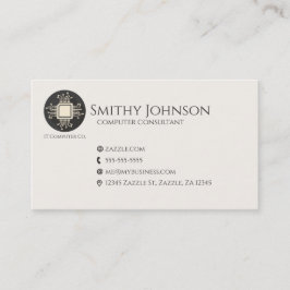 Computer Microchip Zwart Visitekaartje