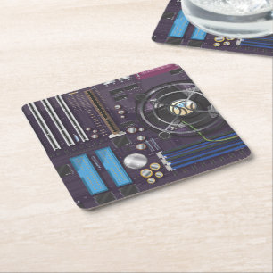 Computer Moederbord CPU Kartonnen Onderzetters