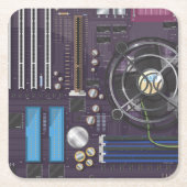Computer Moederbord CPU Kartonnen Onderzetters (Voorkant)