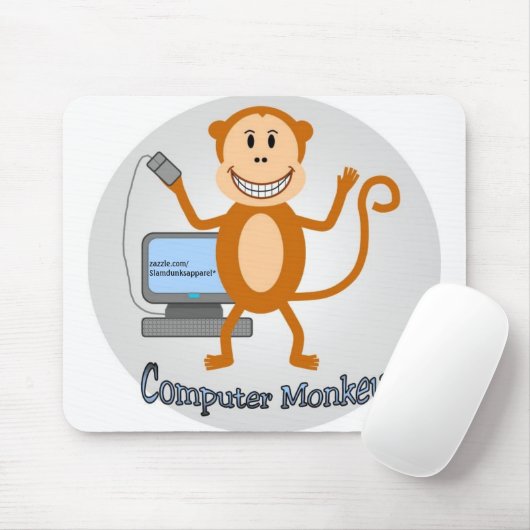 Computer Monkey mousepad Muismat (Met muis)