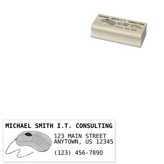 Computer Mouse Electronics Technology Consultant Rubberstempel (Gestempeld)