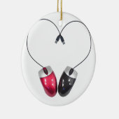 Computer Mouse Heart Keramisch Ornament (Rechts)