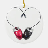 Computer Mouse Heart Keramisch Ornament (Voorkant)