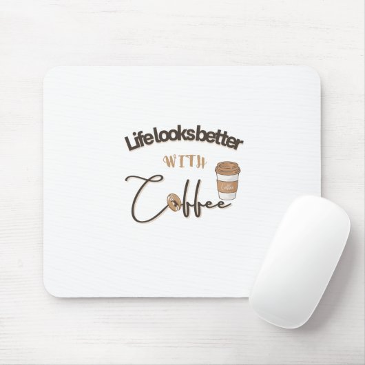 Computer Mousepad met een gezegde voor koffieovers Muismat (Met muis)