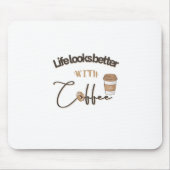 Computer Mousepad met een gezegde voor koffieovers Muismat (Voorkant)