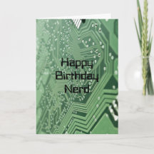 Computer Nerd Birthday Kaart