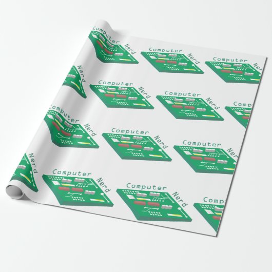 Computer Nerd Cadeaupapier (Uitgerold)