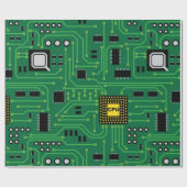 Computer Nerd Circuit Board CPU Cadeaupapier (Vlak)