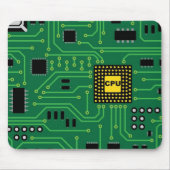 Computer Nerd Circuit Board CPU I Muismat (Voorkant)