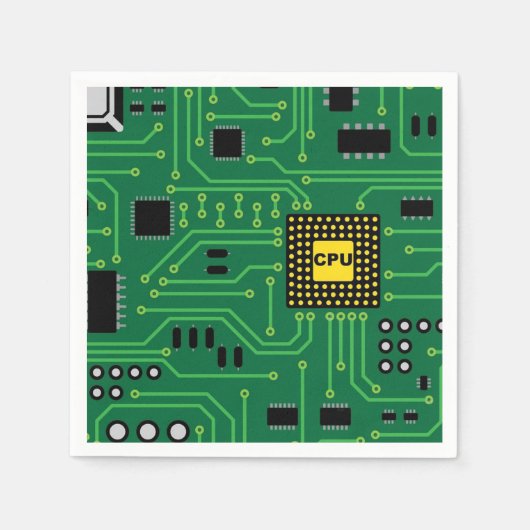 Computer Nerd Circuit Board CPU I Servet (Voorkant)